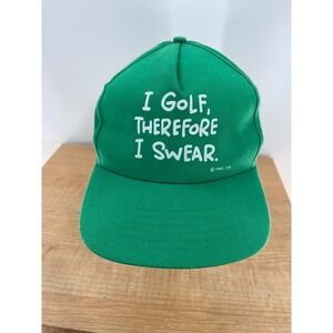 The Sportsman Mens Green I Golf Therefore I Swear Baseball Cap One‎ Size Cotton